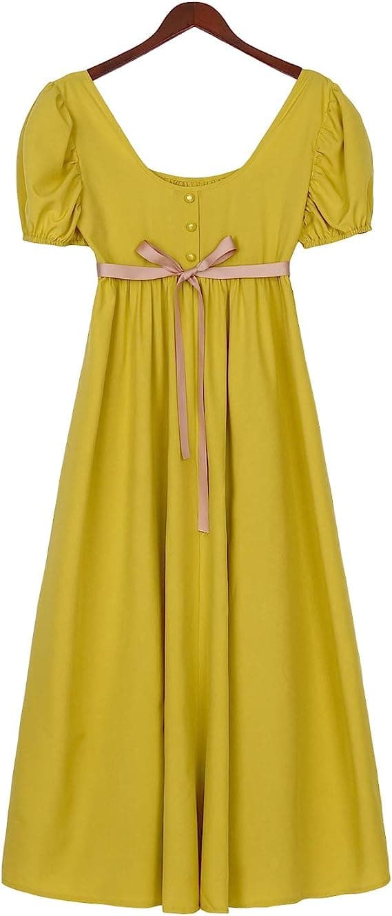 Regency Klänningar för kvinnor med satäng skärp Yellow M