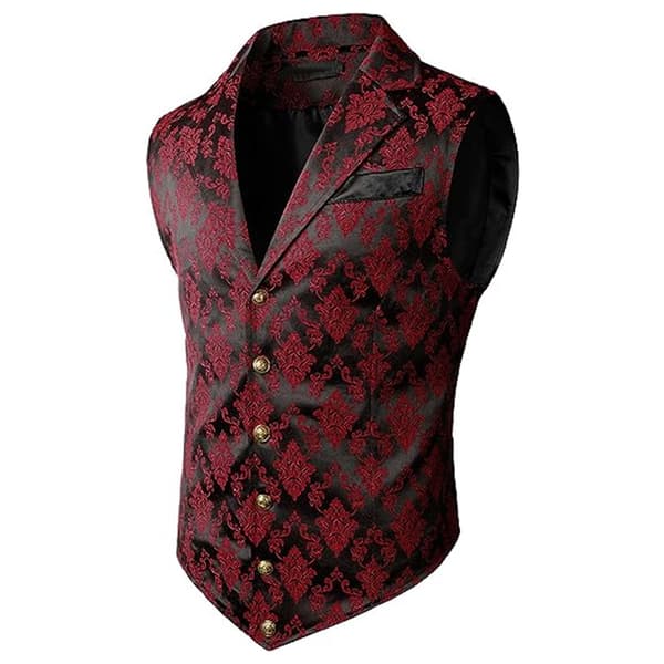 Herrevest i viktoriansk stil, steampunk, gotisk Red L