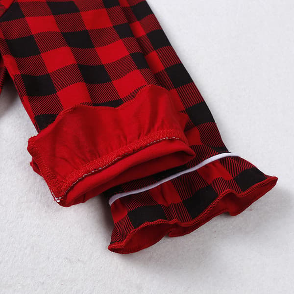 Pyjamas Set för Barn Rutig Långärmad Lounge Set B 90