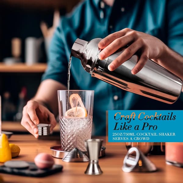 12oz Cocktail Shaker -baarisetti, 10 osaa