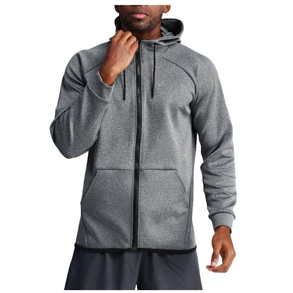 Lättvikts Hoodie med Full Zip för Män - Solskydd för Utomhus Dark Grey M