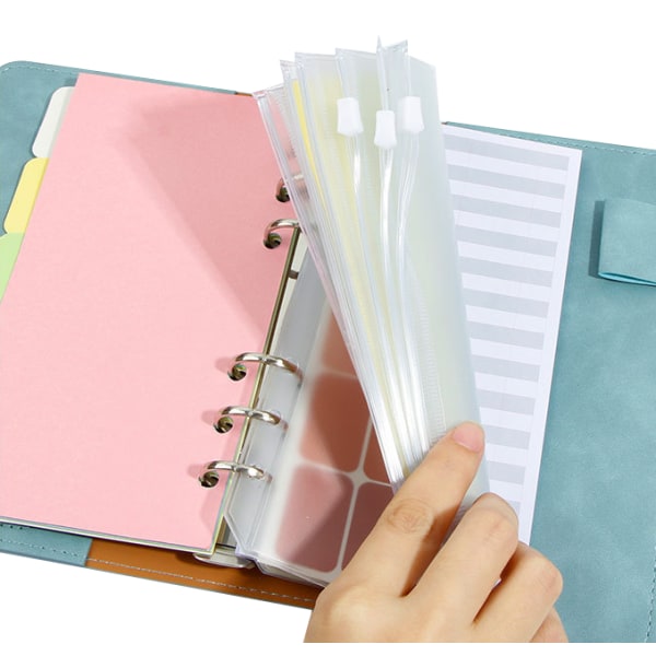 A6 budgetpärm, PU- organizer grey