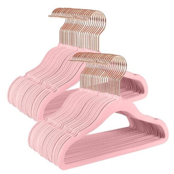 Baby sammetsgalgar 10 st halkfria baby pink