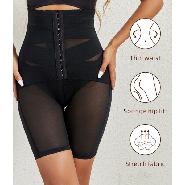 Højtaljede Shapewear Leggings med Mavekontrol og Butt Lifting black L