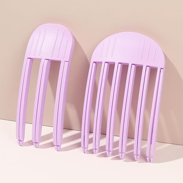 2 st hårvolymclips för fluffiga lugg, enkel hög kronvolymkam Dark Pink