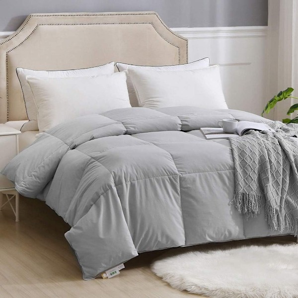 Dubbel Feather Down Täcke - Ultra Mjukt Gray 180*220cm