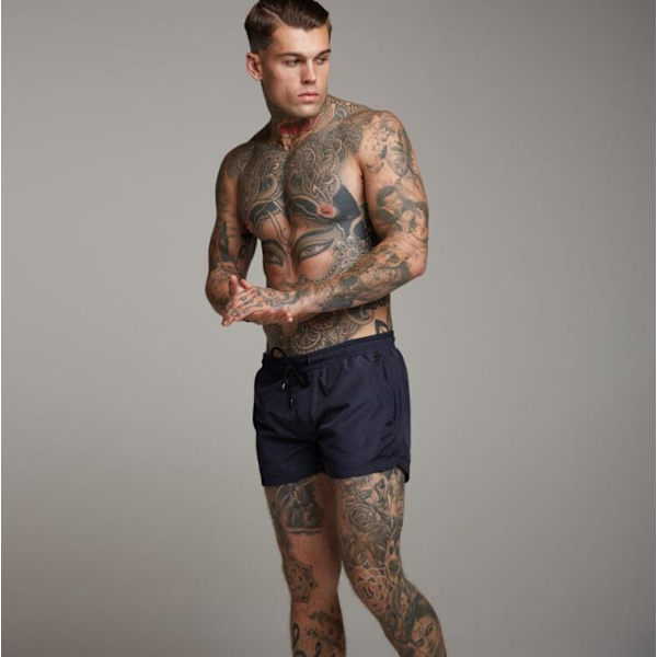 Löparsportshorts för män med fickor Blue 2xl