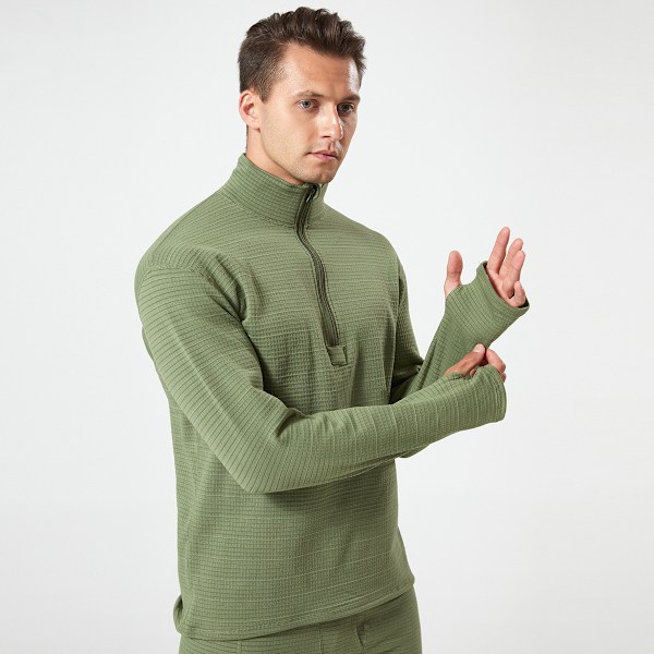 Mænds Termisk Underundertøj Langt Bukser Sæt Green 2XL