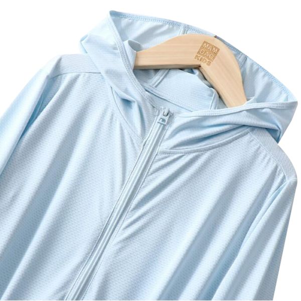Solskyddsjacka med huva för pojkar, flickor blue 140cm