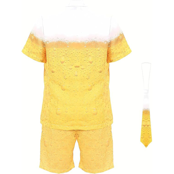 Rolig öltröja för män sommar sport korta byxor karneval halloween personligheter cosplay kostymer S