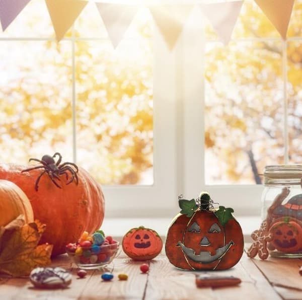 Halloween Træ LED Græskarlys Ornament Fat Pumpkin