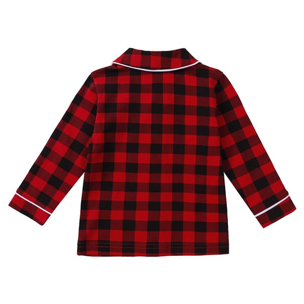 Pyjamas Set för Barn Rutig Långärmad Lounge Set A 73
