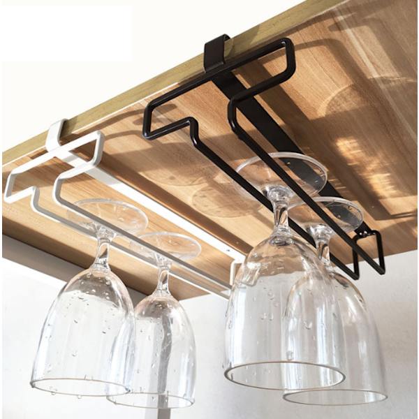 Single Rail Vinglas Stemware Rack Hållare white