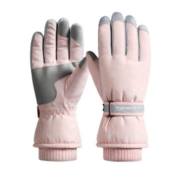 Skidhandskar, Vattentäta snöhandskar Vinterhandskar för kvinnor pink