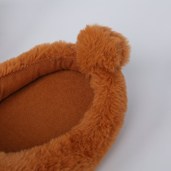 Teddy Bear Sød Plys Dyre Tøfler Sko Indendørs Hjem Soveværelse Tøfler Brown