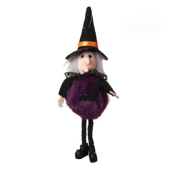 Halloween Hexe Kosteskaft Hængende Dekoration Purple