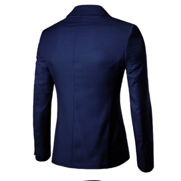 Lätt kavaj för män med en knapp, slim fit kappa navy blue L