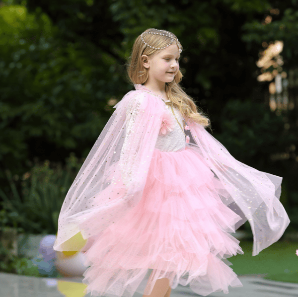 Prinsesskappa för små flickor Cape pink S