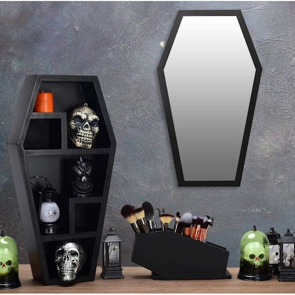 Gotisk Kiste Penneholder Træ Organizer Til Dekoration 25 x 13 x 8CM