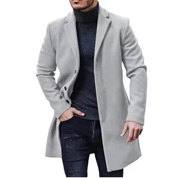 Herrkappa Slim Fit Höst Vinter grey M