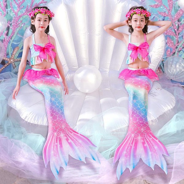 8 kpl Tyttöjen Uimapuvut Prinsessapuku Bikinit Q1 140cm