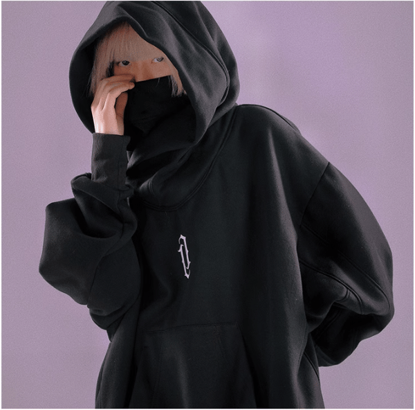 Fleece-gensere med hette for menn, kragegensere Black 2XL