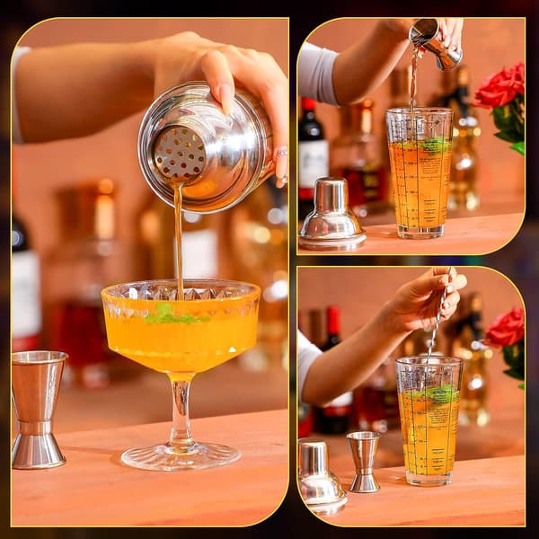 14oz Cocktail Shaker Bar Sæt, 16 Dele
