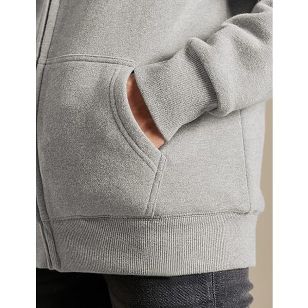 Dame Vinter Uld Varmt Hoodie Trøje Gray M