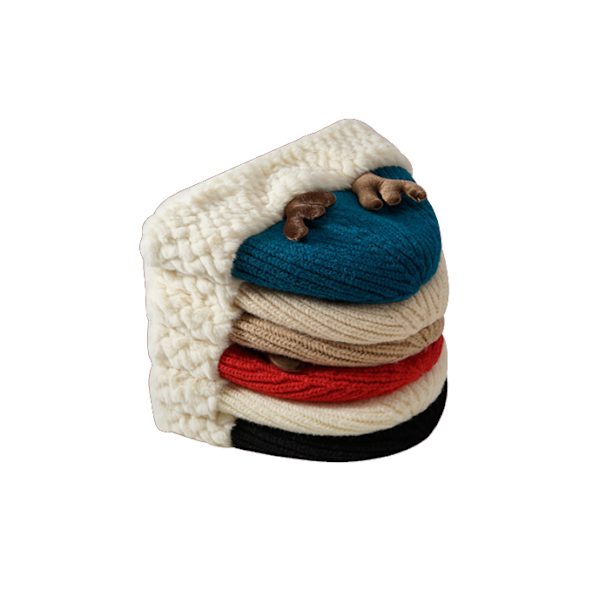 Tomtehatt Beanie Vinter Älghatt beige1