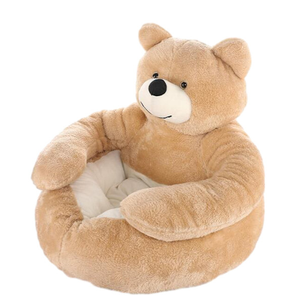 Björnfärgad Halvinklädd Djursäng Khahi 55CM