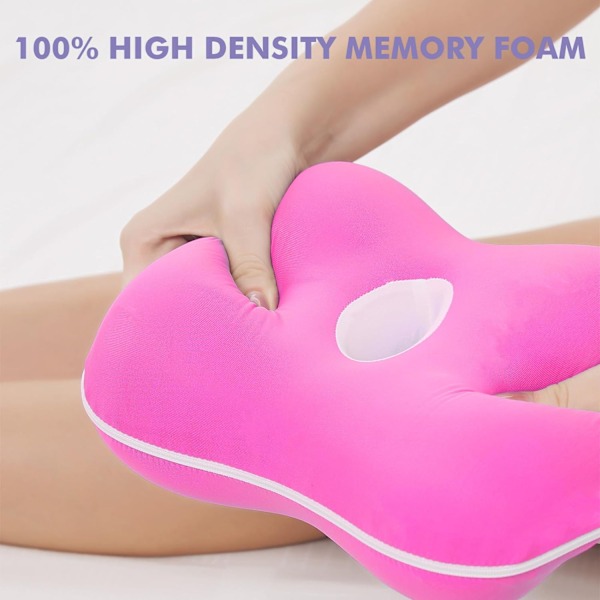 Benstøttepude til ben og knæ til sidesovere - Memory Sleeping Pink