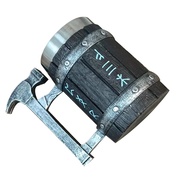 Nordisk Viking Rune Øl Krus, Harpiks Øl Stein Tankard Kop C