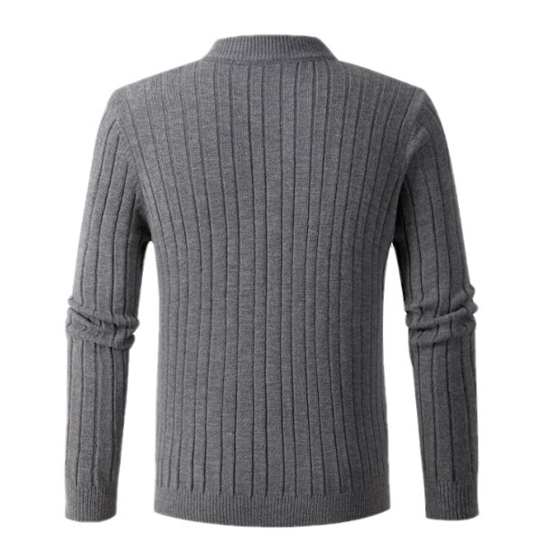 Herr höst vinter kabel bomull stickade tröjor gray M