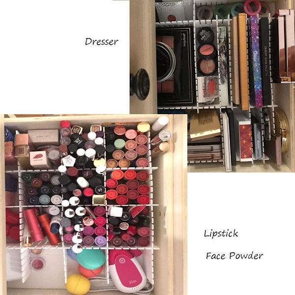 8st Lådavdelare Justerbar organizer White