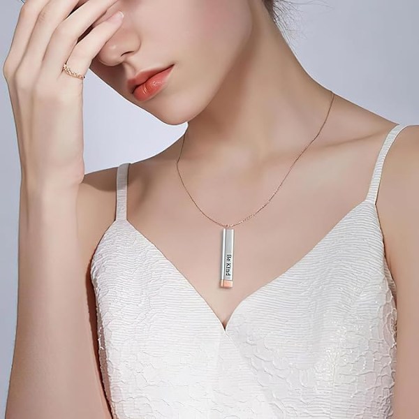 Var Snäll - Halsband för Kvinnor, Dold Meddelandehalsband Silver