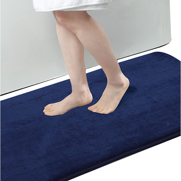 Memory Foam badmatta, supermjuka absorberande badrumsmattor blue 43x61