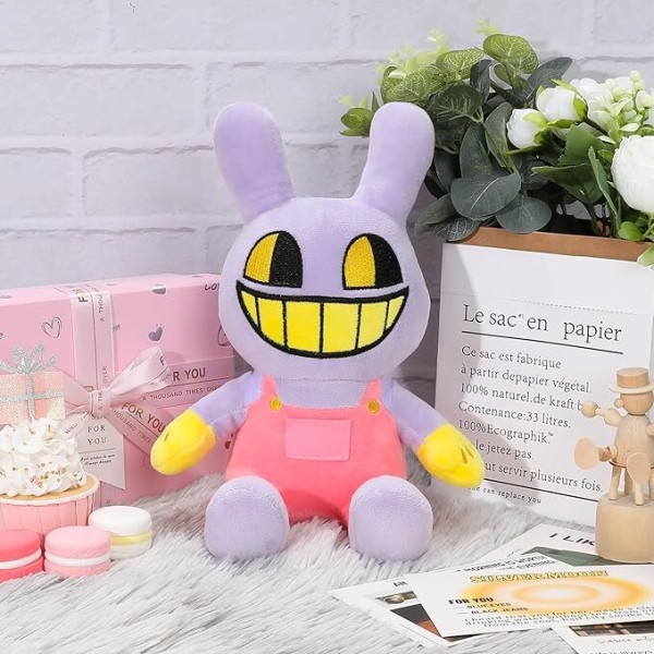 Plushleksak med filmtema, Movie Amazing Digital Circus Plyschdjur Rabbit with teeth bared