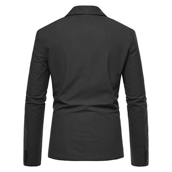 Herreblazer med to knapper - Slim Fit Blazerjakke Black M