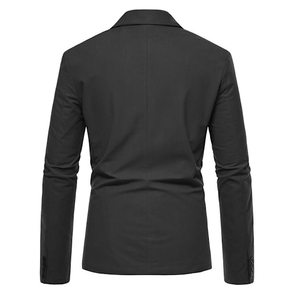 Miesten Blazer, Kaksipainikkeinen Slim Fit -Blazertakki Black XL