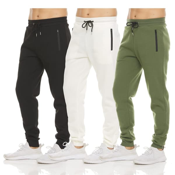 Herre 3-pakks Fleece Active Athletic Treningsbukser Set 3 L