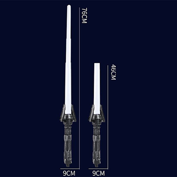 Sträckbara ljussvärd (7 färger), med ljud colourful