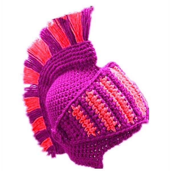 Stickad mössa Rolig cap för vuxna purple