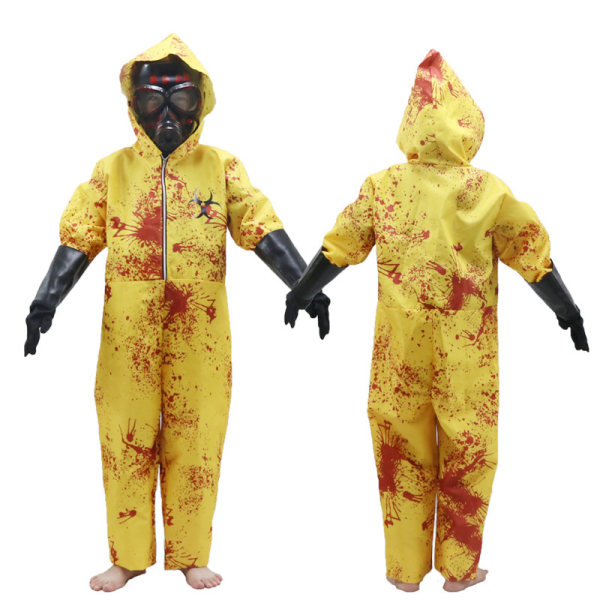 Barn Toxic Hazmat Cosplay Kostyme Yellow S