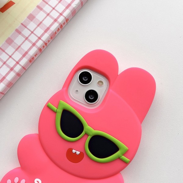 3D Kreativ Tegneserie Kule Solbriller Kanin Etui for iPhone Iphone12 ProMax