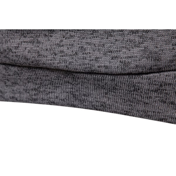 Mænds Høj Hals Strikket Trøje Løstsiddende Casual Trøje Dark Gray M