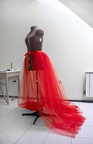 Naisten Tulle Tutu Pitkät Häämekot Maxi-Mekko Red