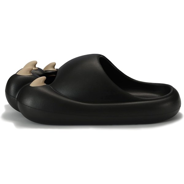 Kissan tassu -tossut söpöt hauskat mukavat pehmeät kotitossut Black Shoes Size 38-39
