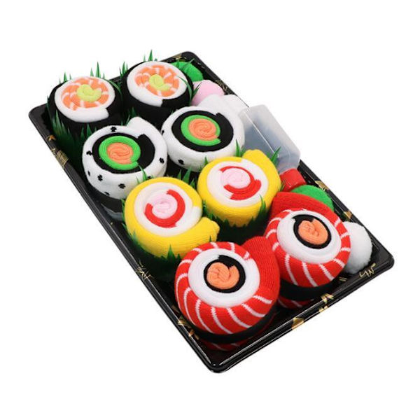 Herr Dam Sushi Strumpor Box Lax Gurka Maki 4 pair