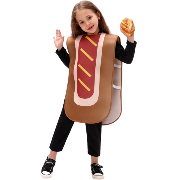 Kid's Halloween Pizza Hotdog Pickle Peapod Banan Morot Våffel kostym S