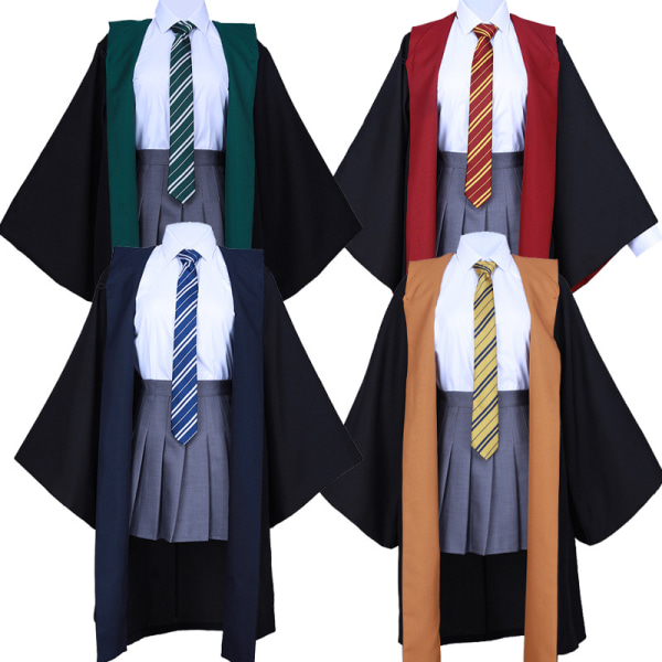 Magikerrock Kostym Halloween Trollkarl Häxor Cosplay Slytherin 2XL